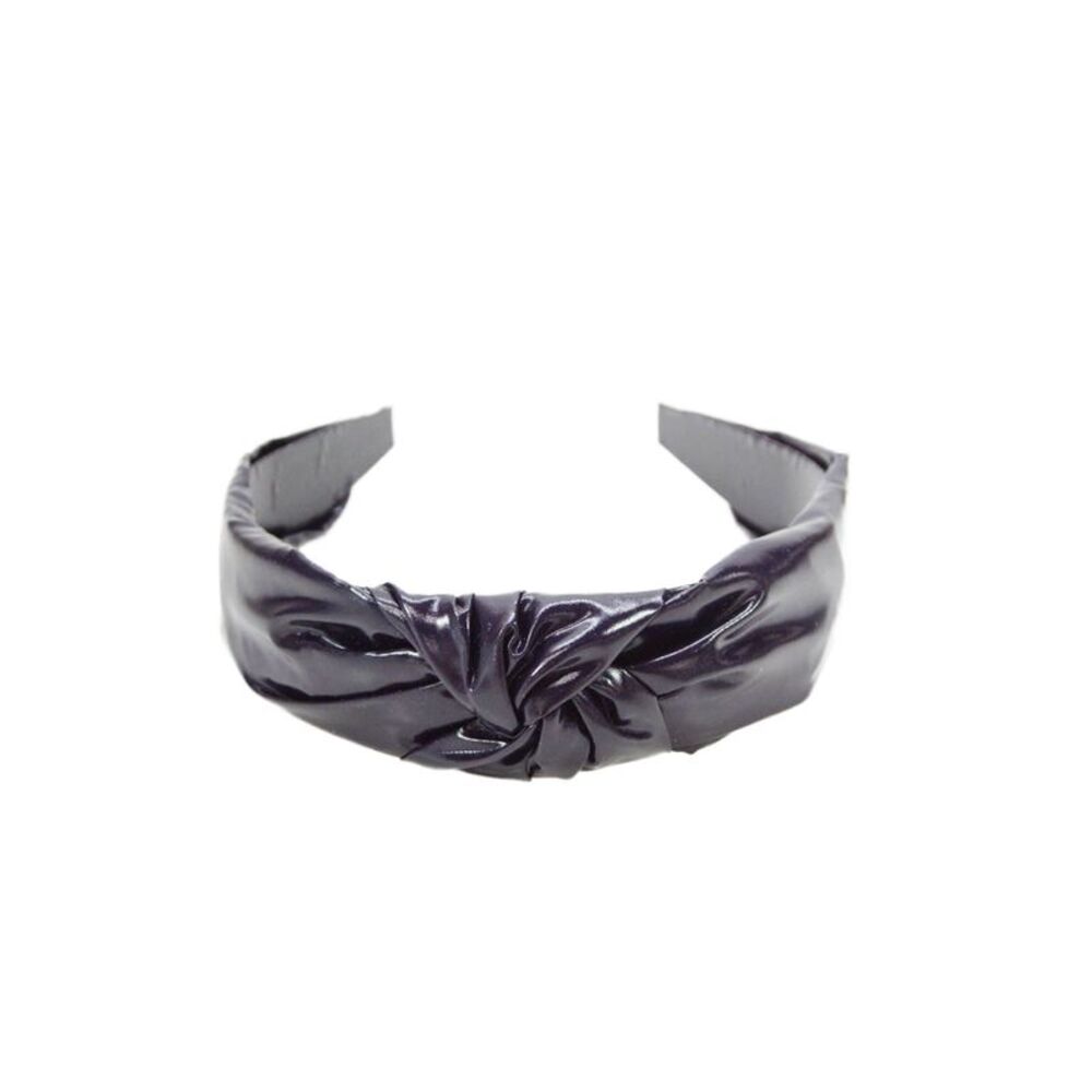 4353406 - Assortment Designer Womens Shiny Knotted Detail Headband Dark Plum Siz